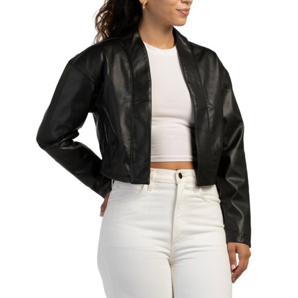 ELEMENT Black Cropped Jacket - Picture 1 of 2